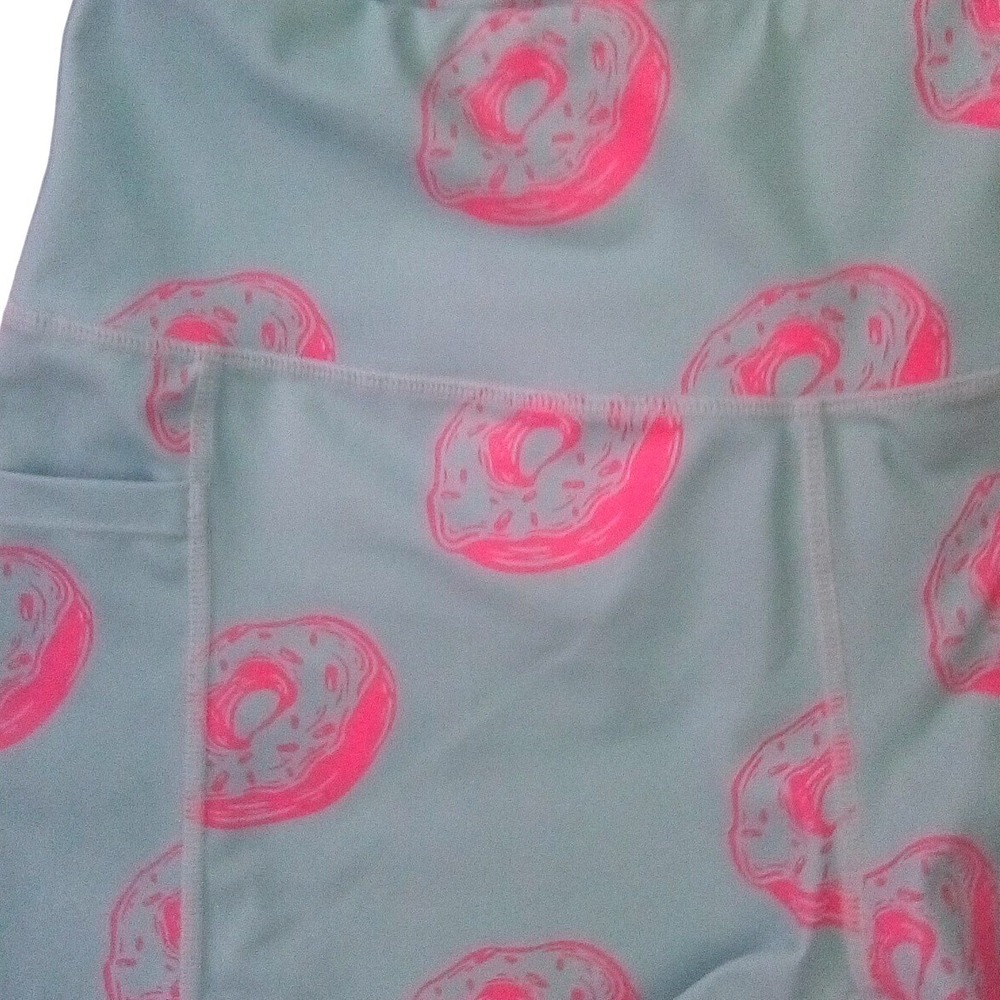 Mens Donut Booty Short Short Spandex Tights Compression Green Pink Large - Picture 2 of 5